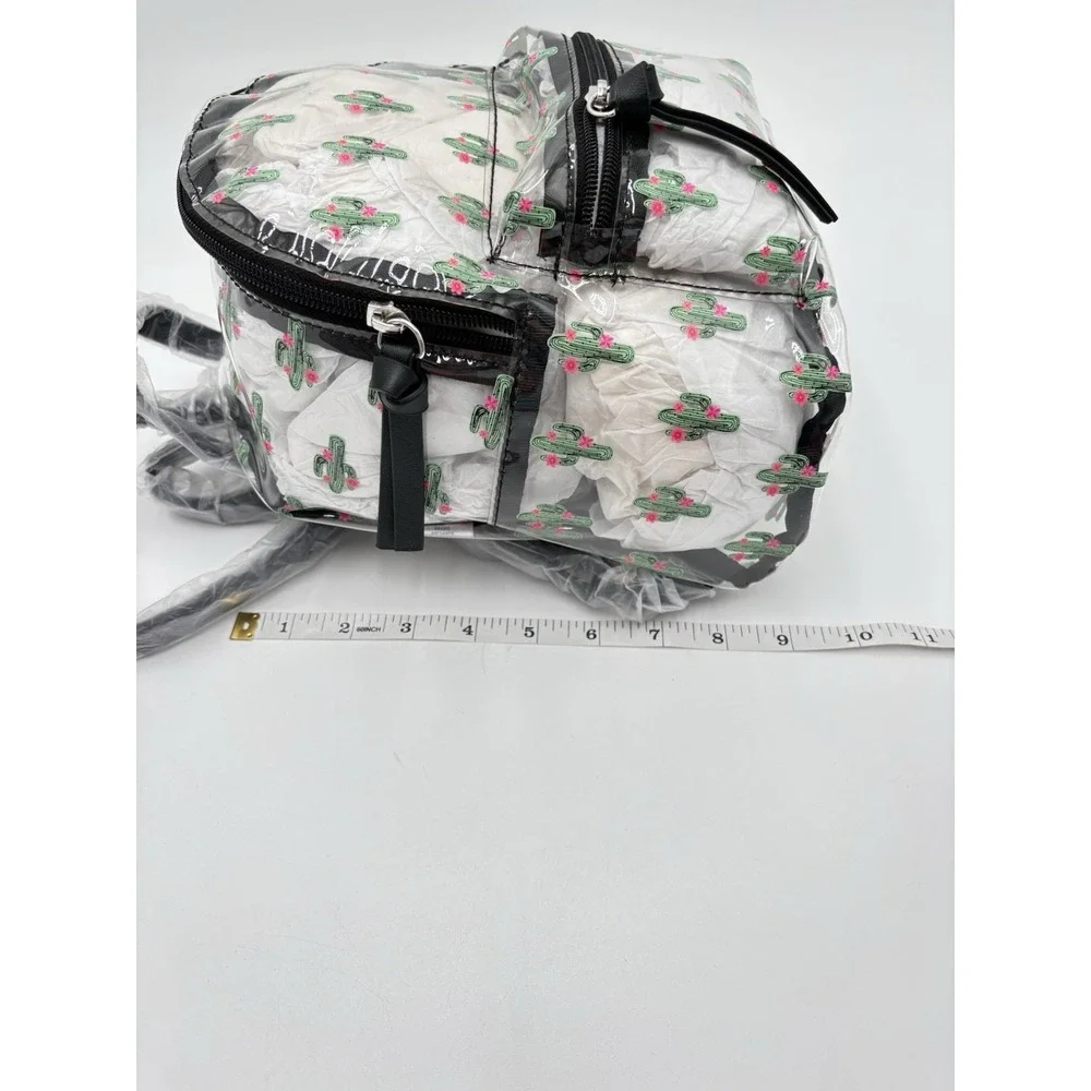 Clear Cactus Mini Backpack Womens PVC Floral Festival Concert Bag NWT